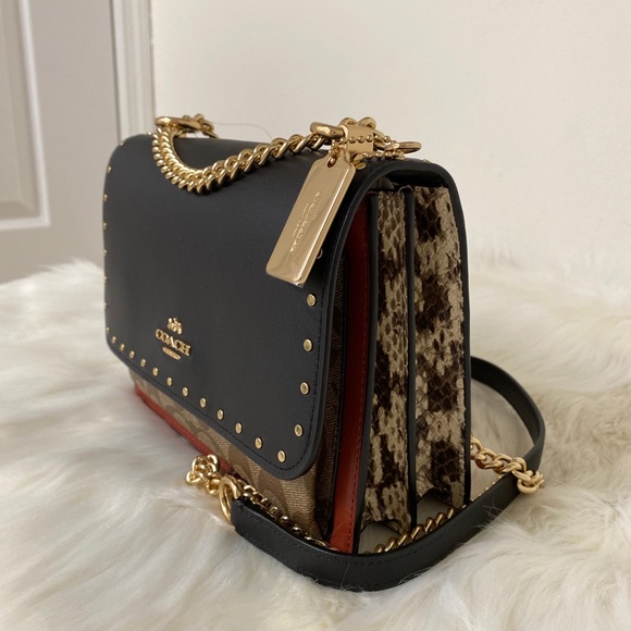 New💃Klare Crossbody Signature Canvas With Rivets - Picture 4 of 9